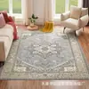 Alfombra Lavable de Imitación Cachemir, Alfombrilla Antideslizante de Cobertura Total para Área Grande, Alfombrilla Plegable para Pies, Alfombra de Sala de Estar Estilo Persa Transfronteriza