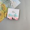 Novos brincos de resina de moda infantil com desenho animado de estrela, cor fofa, sem orelhas, acessórios para estudantes