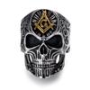 Anillo de Calavera Vintage para Hombre, Estilo Moderno, Accesorio de Calavera de Estilo Europeo y Americano de Gama Alta de Nicho, Artículo Popular Transfronterizo