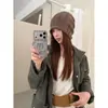 Gorro desgastado estilo punk para mujer, estilo páramo, colección otoño 2026, adelgazante, gorro cálido para la cabeza