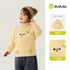 [Antiestático] Camiseta de Invierno con Rayas Base para Niños Dudu, Ropa de Invierno para Bebés de Cuello Alto para Niñas