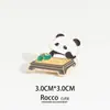 Broche Panda Tesoro Nacional Estilo Chino Lindo Original Panda Gigante Insignia de Metal Hebilla de Bolso para Hombres y Mujeres Pin Decoración