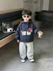 Q243 Ropa Infantil Chaqueta para Niños Estilo Primavera y Otoño Fresco Guapo Niño Pequeño Cortavientos con Capucha Nueva Chaqueta Cortavientos de Otoño para Niños