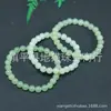 Pulseira de jade Hetian natural com contas estilo vintage de água clara, pulseira de jade Hetian verde lago com contas redondas de corte reto, pulseira de jade unissex