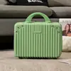 Bolsa de Maquiagem Satchel Maleta Retro 14 polegadas Bolsa de Cosméticos Fofa para Estudante Feminino Satchel Caixa de Armazenamento para Viagem