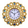 Decoración de Entrada de Casa Reloj de Pared Reloj para Pasillo Pasillo Versión Vertical Simple Moderno Porcelana Incrustada de Diamantes Reloj de Porcelana de Cristal Incrustado de Diamantes