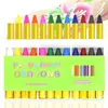 Set de Lápices de Colores para Rostro de 12 Colores Pluma Lavable Soluble en Agua para Pintura Facial Tatuaje Graffiti Maquillaje de Rostro DIY Halloween Lápiz