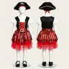 Vestido Pirata para Menina Halloween Menina Pirata Caribenha Fantasia Cosplay Festa cos Vestido
