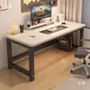 Mesa de Computador para Quarto, Mesa Desktop para Casa, Mesa de Estudo para Estudantes, Mesa Retangular Simples para Jogos para Apartamentos de Aluguel, Mesa de Escritório