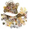 Acessórios para Joias DIY de Liga Metálica Estilo Misto Pingentes em Formato de Coração Charms Pulseira Decoração de Chave U0962024 Novo Modelo