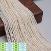 Punção de Contas Redondas de 3-4mm Colar de Pérolas de Água Doce 3A Material de Miçangas Semiacabado Artesanal Pérolas Pequenas Brancas Naturais