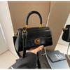 Bolsa de mão da moda transfronteiriça feminina 2024 inverno nova cor sólida design simples bolsa crossbody texturizada bolsa de ombro retrô