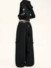 Calça Casual Yongfang Estilo Retrô Americano para Homens e Mulheres, Cor Sólida, Duas Pregas, Caimento Solto, Calça Versátil de Perna Larga Que Faz Você Parecer Mais Alto e Magro