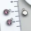 Accesorios para Joyería DIY de Piedra Satélite Incrustada de Diamantes de Acero Inoxidable, Exclusivamente para Ventas Transfronterizas, Pulseras, Collares y Colgantes Coloridos de Piedras de Nacimiento