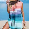 Venta Caliente Transfronteriza Verano Nuevo Vestido de Mujer Estampado Digital 3D Estilo Americano Sin Mangas Vestido de Playa