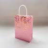 Estoque de fábrica fornecimento transfronteiriço preto bronzagem portátil saco de papel saco de papelão preto corda de papel saco de presente