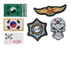Adesivos Bordados Bandeira Coreana Atacado Carimbos de Velcro Crânio Personalizados Braçadeira Bagua Criativa Bolsa com Patches