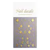 Adesivos de Arte para Unhas Buccellati com Estampa Dourada Totem Boêmio Plano Decalques para Unhas DIY Decorações Dh694
