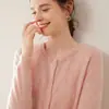 Outono Inverno 2026 Novo Cardigã de Tricô de Caxemira Feminino Manga Longa Peça de Roupa Exterior Suéter Moda Versátil Solto Confortável Quente
