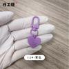 Hebilla de puerta pequeña de aleación de zinc de color 3 más llavero de dos piezas con pieza de amor, accesorios de bricolaje, cadena para teléfono móvil, colgante de joyería