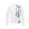 Nova camiseta masculina de manga longa estilo streetwear leve Magic Bear, com estampa da bandeira Union Jack, corte slim, gola redonda, camiseta básica