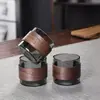 Chaleira de Vidro Borossilicato Alto Chinesa com Listras Alça Lateral Chaleira de Chá Flor de Vidro Bule para Cozinhar no Vapor e Ferver Alça Longa com Filtro Bule