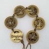Artesanato Antigo Seis Imperadores Diâmetro 28mm Espessura 2,2mm Moedas de Seis Imperadores Imitação Conjunto de Seis Moedas de Latão Cobre