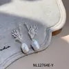 Pendientes de Perla Barroca Estilo Medieval, Pendientes de Lujo Ligero y Gama Alta, Pinzas para Orejas y Pendientes de Borla de Nicho Inspirados en el Diseño