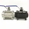 Válvula de bola de tres piezas soldable de acero al carbono Q61F-16C válvula de bola soldable de acero al carbono válvula de bola roscada de tres piezas de acero al carbono