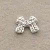 Acessórios de Unha em Liga de Cromo Borboleta Prata Mini Vazada Pequena Borboleta Strass Usável Decorações de Unha com Strass