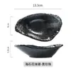 Plato de cerámica estilo japonés sabor a piedra marina plato para snacks plato para condimentos plato para platos fríos plato para salsa de sushi vajilla al por mayor
