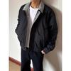 Chamarra Deportiva a Cuadros Bloque de Color con Cuello Alto para Hombre en Primavera, Tops Casuales Sueltos para Pareja, Chamarra Cortavientos Estilo Hong Kong para Niños