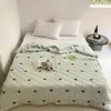Colcha Coreana de Algodón Puro de Diez Capas para Todas las Estaciones sin Funda, Colcha Lavable a Máquina para Primavera y Otoño, Suave y Amigable con la Piel para Dormir Desnudo, Colcha de Gasa de Algodón para Invierno