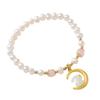 Natural de água doce pérola lua coelho pulseira explosões estilo chinês bonito pulseira elegante em nicho de design pulseira atacado