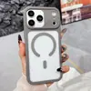 Compatible con iPhone 17 Pro Max, funda magnética para teléfono estilo mecha, funda protectora transparente de cobertura total anti-caídas con tacto de piel Apple 16