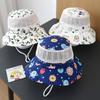 Sombrero de Protección Solar para Niños Sombrero de Sol para Niño Verano Malla Fina Transpirable Sombrero Grande Sombrero de Pescador para Bebé Niño de Dibujos Animados Sombrero Cubo