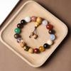 Pulsera Bodhi Multibeneficio y Multifortuna de Dieciocho Semillas, Estilo Estrella y Luna de 18 Semillas, Joyería Portátil Unisex, Cuentas de Oración Budistas, Adorno Portátil