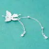 Nuevo Colgante de Plata Maciza Pura S925 Estilo Chino Nuevo Borla de Mariposa para Pulsera Collar DIY Material de Accesorios de Plata
