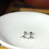 Aretes de Acero de Titanio Roscados con Forma de Corazón y Mariposa, Aretes de Tachuela de Estrella de Cinco Puntas, Tachuelas Cocleares, Aretes de Tornillo de Perforación de Moda y de Alta Gama