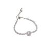 Pulseira de laço de zircônia estilo coreano que combina com tudo, feminina, nicho de luxo leve, estilo socialite de alta classe, temperamento, joia de mão