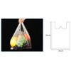 Saco plástico transparente branco saco para embalagem de alimentos sacola de compras saco conveniente espessado saco tipo colete de compras preço de atacado