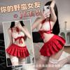 Lingerie sexy plus size, estudante sexy, saia plissada ultracurta, tentação, uniforme, terno, geração jk, patente, fofo, peito pequeno