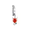 Especializado en Comercio Electrónico Transfronterizo: Joyería de Piercing de Venta Caliente, Moderna, Sencilla y Única con Brillo, Temática de Diablo, Incrustada con Pedrería, Anillos para Ombligo y Pinzas para Ombligo