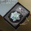 Cerámica No Hereditaria Amasado a Mano Flor de Porcelana Flor de Peonía Expansor Adornos para Sala de Té Decoración de Interiores Incienso para Coche Regalo de Acompañamiento
