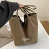Bolsa de ombro para estudantes universitários de arte simples, bolsa tote de grande capacidade e alta qualidade para mulheres