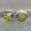 Shenzhen Shuibei Mismo Estilo Oro Puro 999 Tesoro de la Fortuna Aleación Gato de la Suerte Adhesivo Dorado para Teléfono Móvil para Atraer Riqueza Tienda de Oro