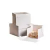 En Stock Transfronterizo Amazon Caja Blanca para Pastel de Cumpleaños con Ventana Blanca 10 pulgadas 12 pulgadas Empaque para Postre Tiramisú