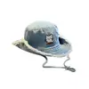 Bonito Sombrero de Senderismo de Mezclilla con Gato para Mujer, Sombrero de Pescador con Flecos para Escalada de Doble Uso, Sombrero para el Sol de Primavera y Verano para Acampar