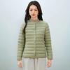 Pinghu Chi Nuevo Estándar Nacional para Mujer Nuevo 90 Terciopelo Nuevo Color Puro para Mujer Cuello Redondo Cuello en V Simple Chaqueta Plumífera de Manga Larga