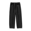 Jeans Vintage de Mezclilla Cruda con Dobladillo Plegado 2025 Primavera Nuevo Estilo Cordón Único Holgados Estilo Americano Pantalones Largos Q